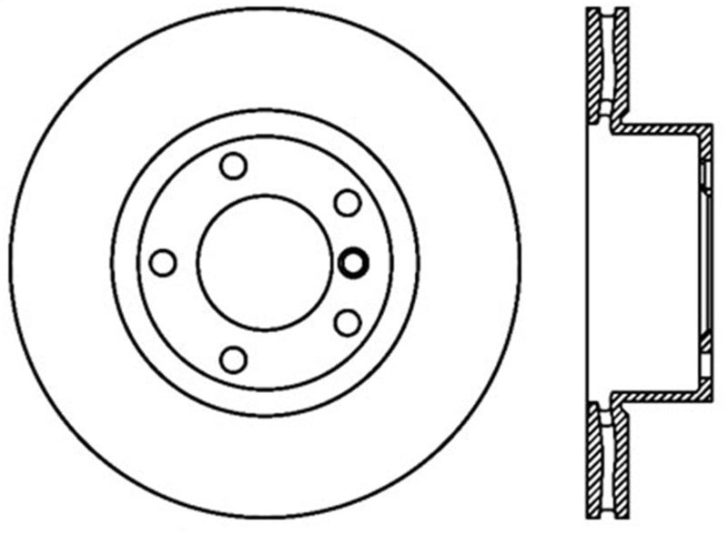 Rotor avant gauche percé en croix StopTech 08-10 pour BMW 128i