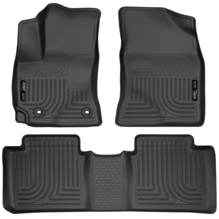 Revêtements de sol avant et 2e siège noirs Husky Liners 15 pour Toyota Corolla Weatherbeater