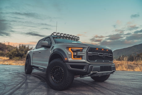 Barre lumineuse suspendue à DEL KC HiLiTES 17-18 Ford Raptor 57 po Pro6 Gravity à 9 lampes et faisceau combiné de 180 W