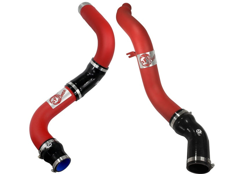 Tubes latéraux chaud et froid du refroidisseur intermédiaire rouge aFe Bladerunner 3 pouces 14-15 Dodge Ram 1500 EcoDiesel V6 3,0 L