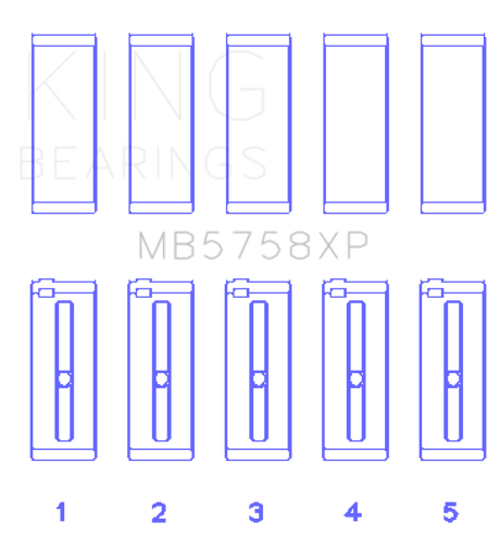 King Engine Bearings Peugeot EP6 1.6L/BMW N14B16C Main Bearing Set - Size STD