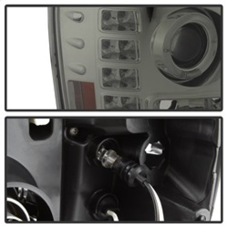 Phares de projecteur Spyder GMC Sierra 1500/2500/3500 07-13 LED Halo- LED Smoke PRO-YD-GS07-HL-SM