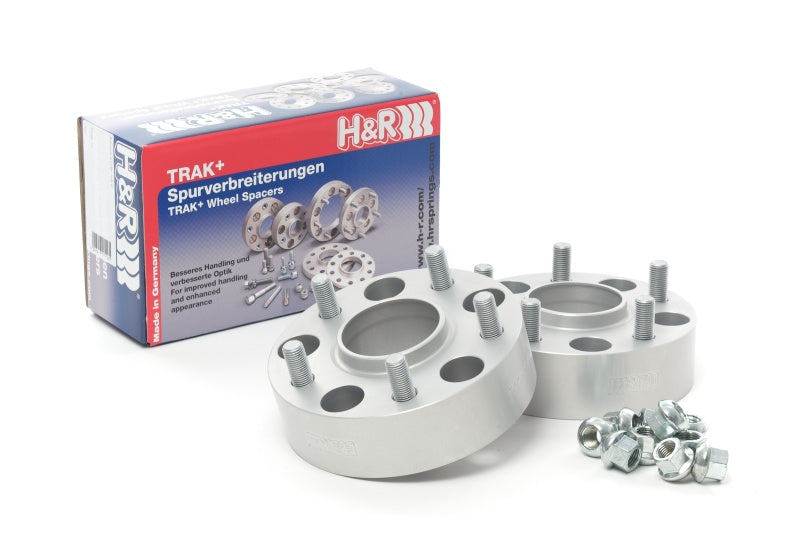 Adaptateur de roue H&amp;R Trak+ 30 mm DRM, alésage central 5/120, filetage de goujon 72,5, 14 x 1,5 - Noir