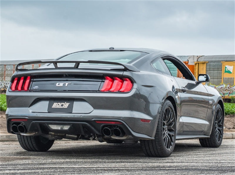 Borla 2018 Ford Mustang GT 5.0L AT/MT 3in ATAK Catback Échappement Embouts Chromés Noirs avec Valves