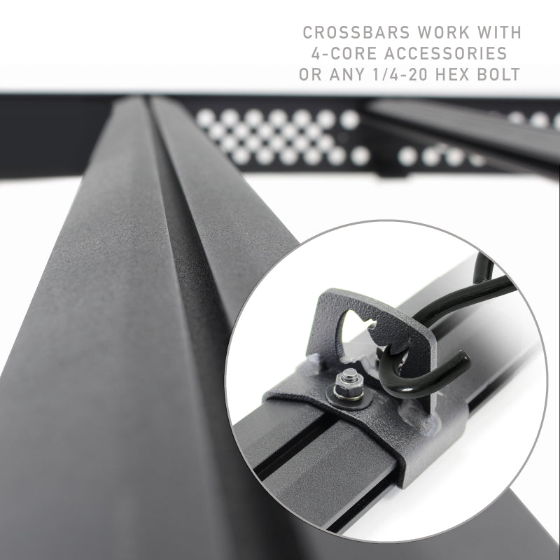 Barres de toit à profil bas Go Rhino 22-23 pour Toyota Tundra CrewMax Ceros - Tex. Blk