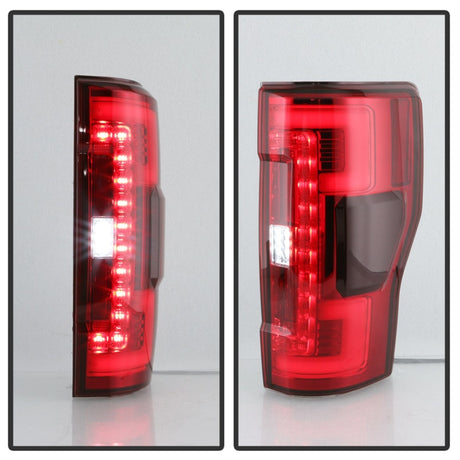 Feux arrière à LED uniquement pour Spyder 17-18 Ford F-250 SD (avec capteur d'angle mort) - Clr rouge (ALT-YD-FS17BS-LED-RC)