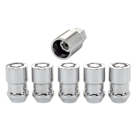 Jeu d'écrous de blocage de roue McGard - 5 pk. (siège conique) 1/2-20 / 3/4 et 13/16 double hexagone / 1,46 po de longueur - Chrome