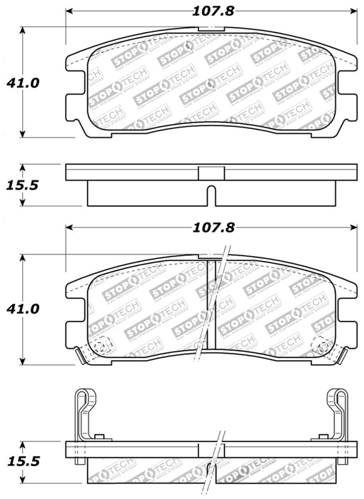 Plaquettes de frein arrière StopTech Performance 4/89-99 Mitsubishi Eclipse GST