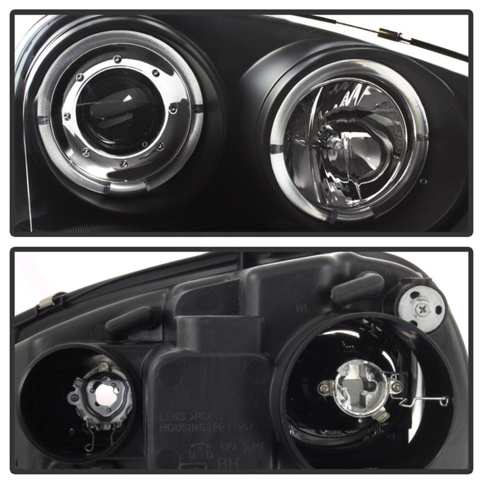 Spyder Volkswagen GTI 06-09/Jetta 06-09 Modèle halogène uniquement - Feux de jour à LED Halo noirs PRO-YD-VG06-HL-BK