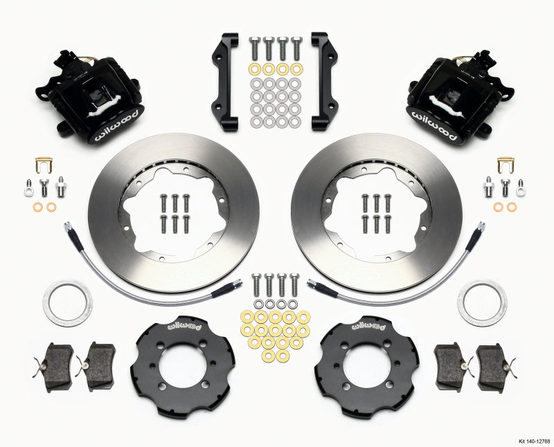 Kit de frein de stationnement arrière combiné Wilwood 11,00 pouces 2012 Fiat 500 avec conduites