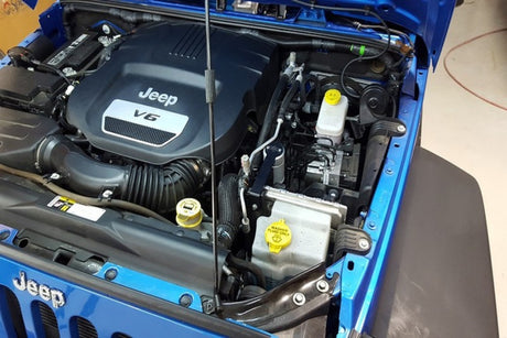 Séparateur d'huile côté passager J&amp;L 12-17 Jeep Wrangler JK 3.6L 3.0 - Anodisé transparent