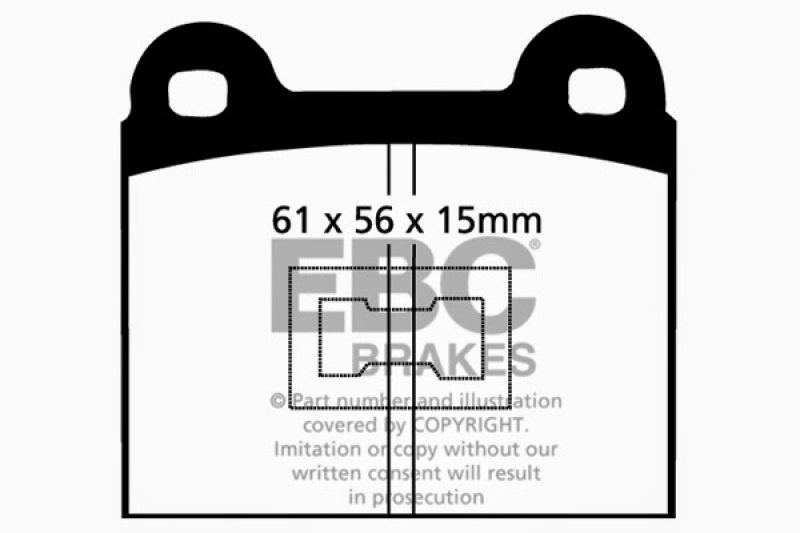 Plaquettes de frein avant EBC 73-77 Audi Fox 1.5L Ultimax2