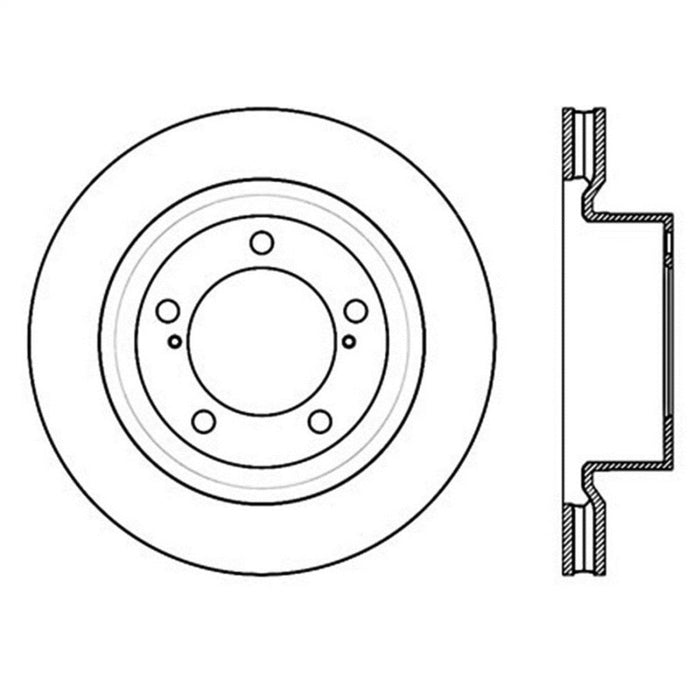 Rotor avant gauche rainuré et percé StopTech pour Toyota Tundra 07-09 / Toyota Sequoia 08-09