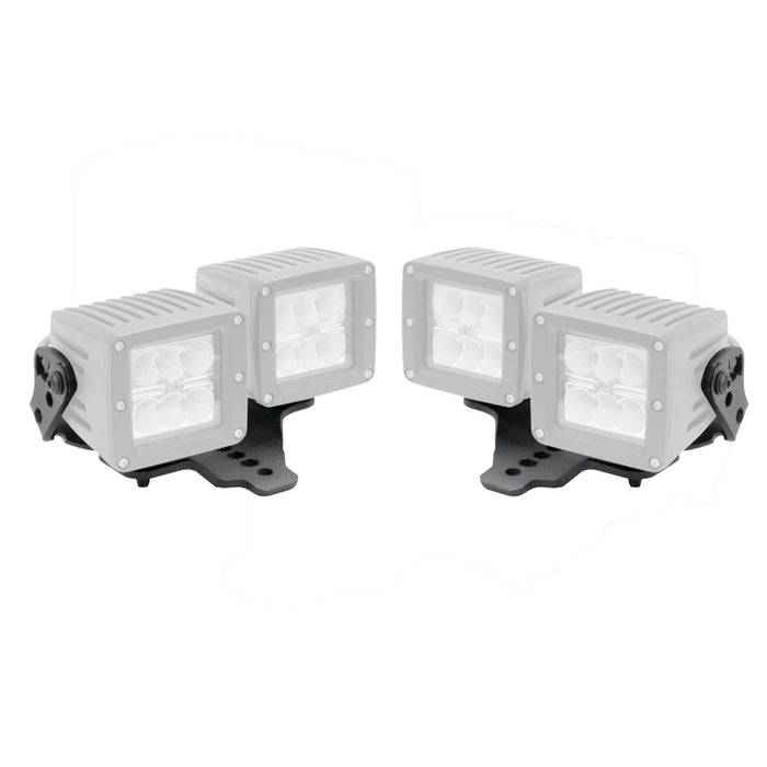 Support d'éclairage Go Rhino 18-20 Jeep Wrangler JL/JLU/Gladiator JT - Deux cubes de 3 pouces