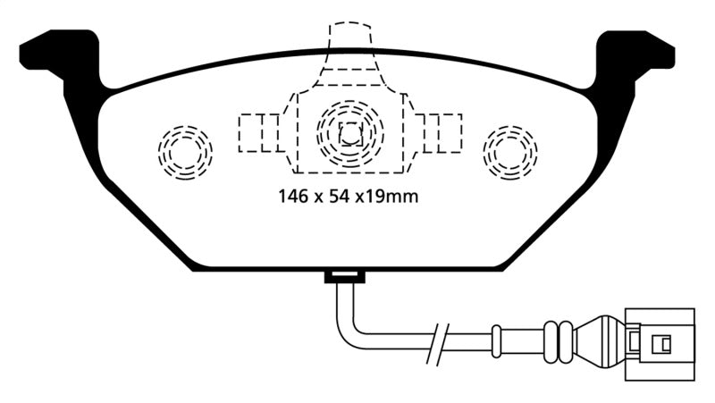 Plaquettes de frein avant EBC 00-05 Volkswagen Beetle 2.0 Redstuff