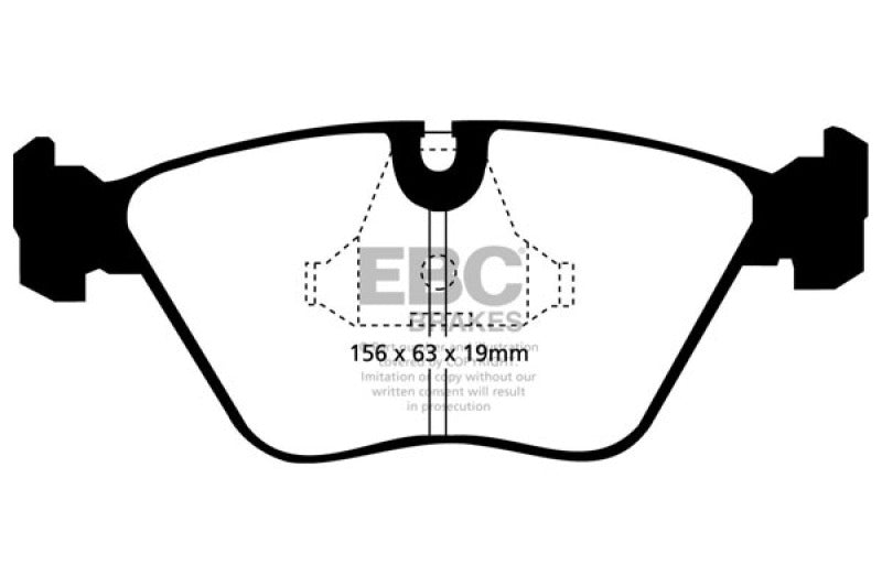 Plaquettes de frein avant EBC Greenstuff pour BMW Z3 3.2 (M-Coupe) 98-02