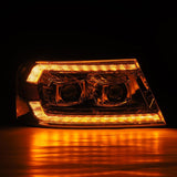 Phares de projecteur à LED AlphaRex 06-08 Lincoln Mark LT LUXX-Series Noir avec signal séquentiel