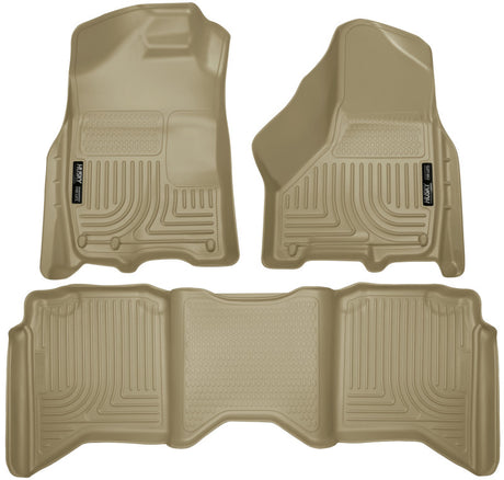 Revêtements de sol Husky Liners 2012 Dodge Ram 1500/2500/3500 Crew Cab WeatherBeater Combo Tan