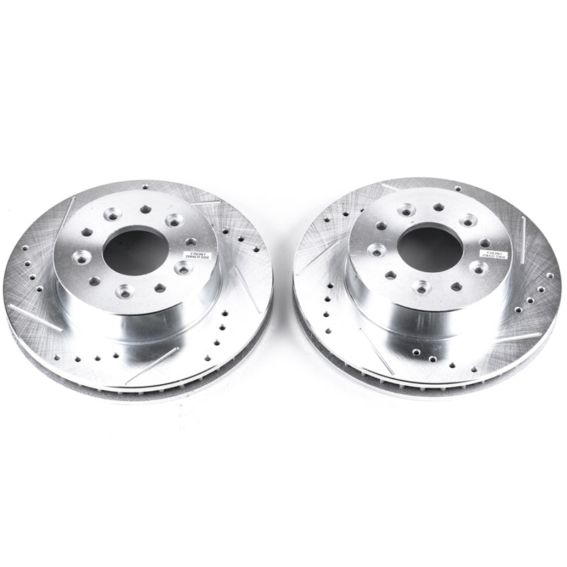 Disques de frein avant percés et fendus Power Stop 63-82 Chevrolet Corvette Evolution - Paire
