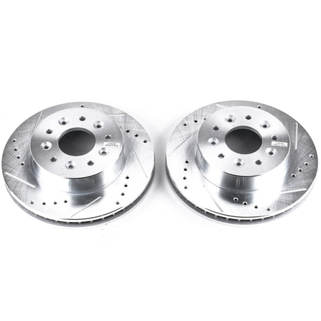 Disques de frein avant percés et fendus Power Stop 63-82 Chevrolet Corvette Evolution - Paire