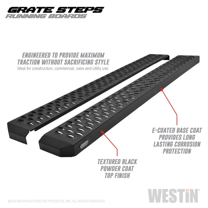 Marchepieds Westin Grate Steps 54 po – Noir texturé