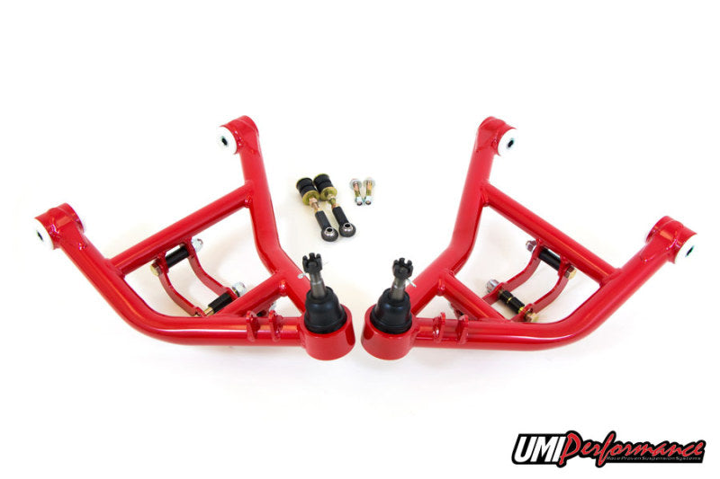 Bras A inférieurs UMI Performance 70-81 GM F-Body, rotules hautes, version course