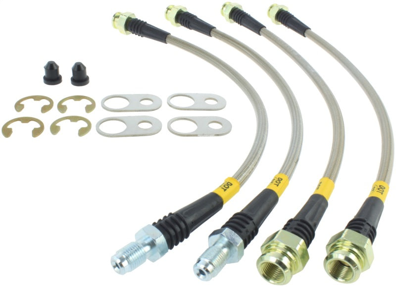 Conduites de frein arrière en acier inoxydable StopTech 08-10 Mitsubishi Lancer Ralliart