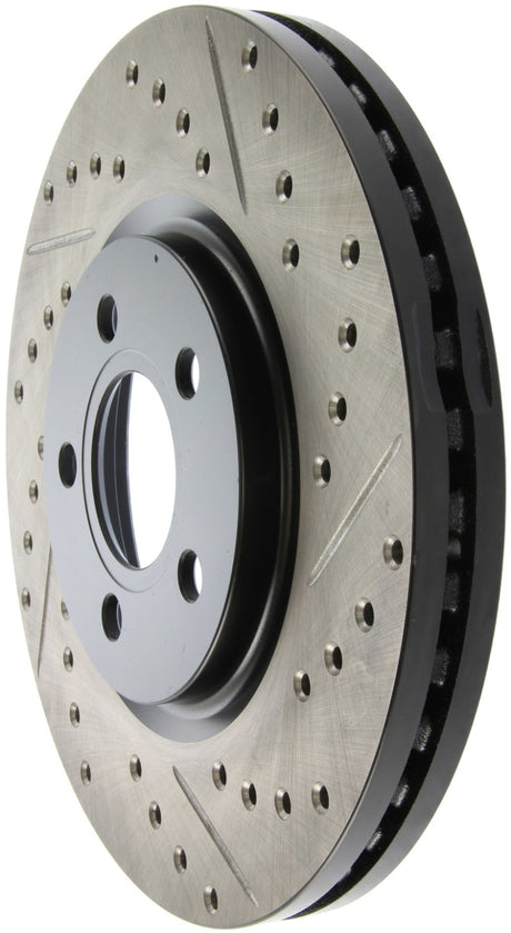 StopTech 03-09 Chrysler PT Cruiser Tur / 03-05 Dodge Neon SRT-4 Front Left Slotted & Drilled Rotor