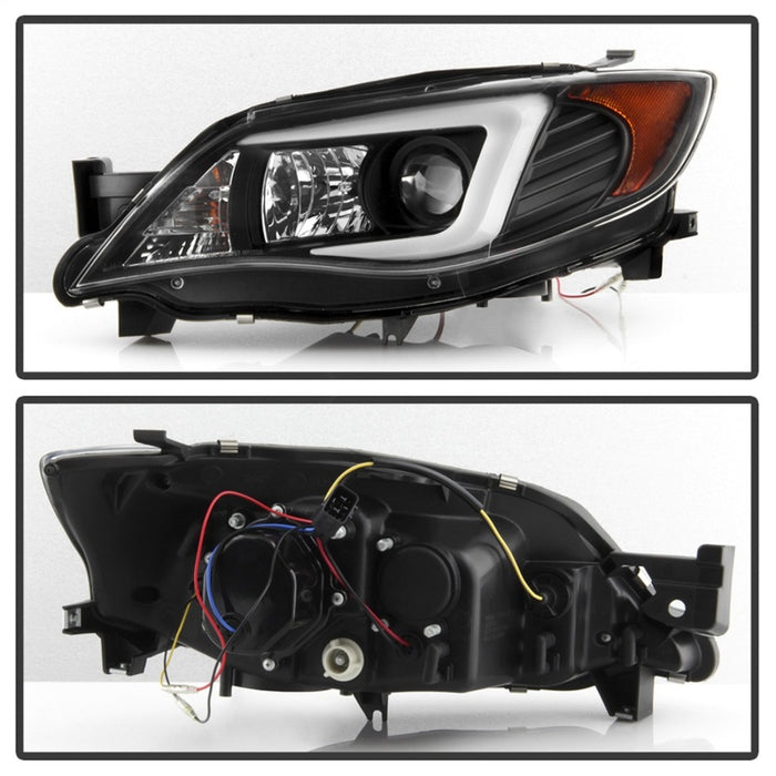 Phares de projecteur Spyder Subaru WRX 08-09 - Modèle halogène uniquement - Noir PRO-YD-SWRX08-LBDRL-BK