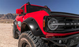 Élargisseurs de toit style poche Bushwacker 2021+ Ford Bronco 4 portes 4 pièces - Noir