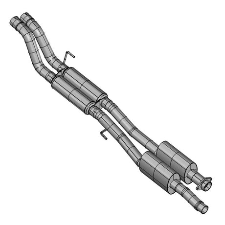 Kooks 17-19 Ford F150 Raptor EcoBoost 3 pouces double échappement Cat-Back (2 silencieux/2 résonateurs) Utiliser des tuyaux OEM