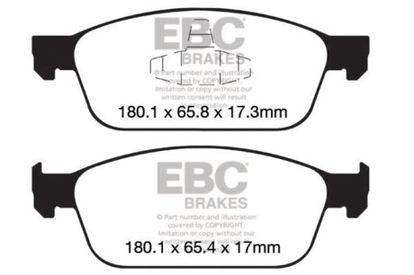 Plaquettes de frein avant EBC 12-18 Ford Focus ST Bluestuff
