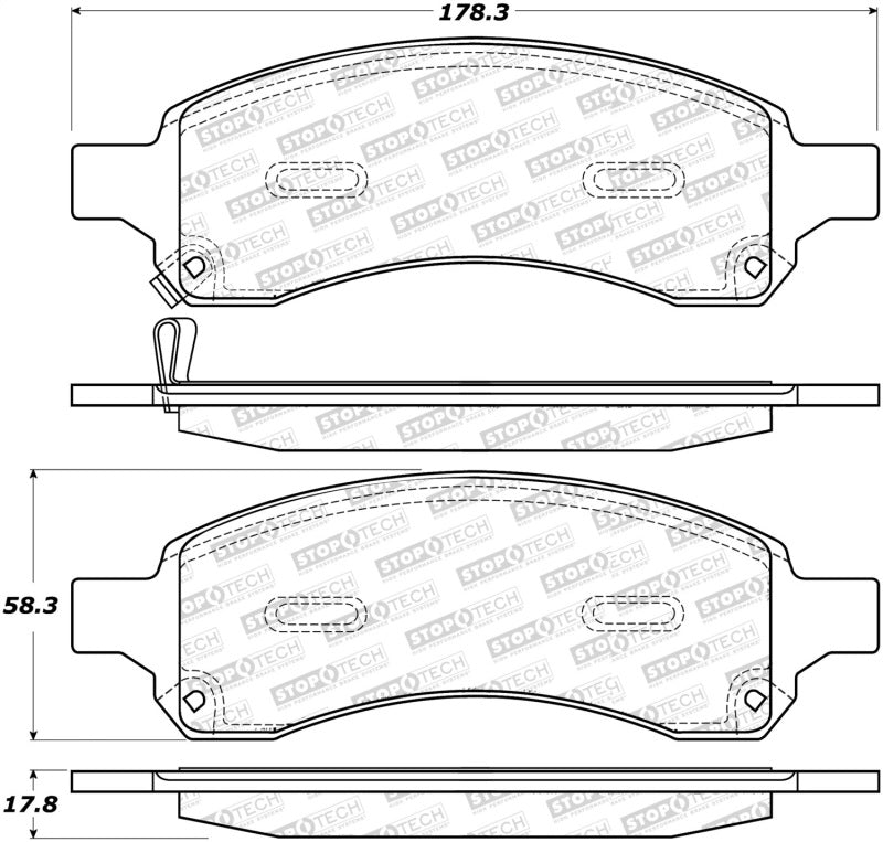 Plaquettes de frein StopTech Street Select - Arrière