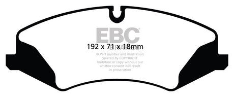 Plaquettes de frein avant EBC 14+ Land Rover LR4 3.0 Supercharged Yellowstuff