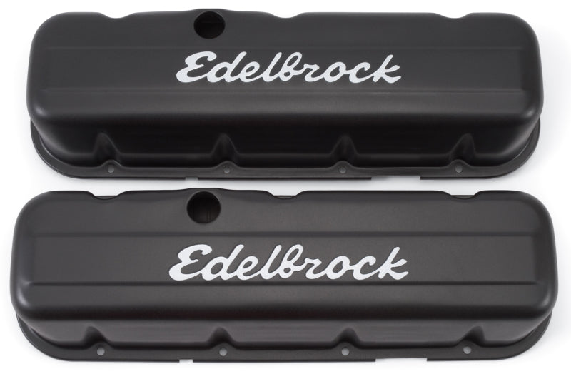 Cache-culbuteurs Edelbrock Signature Series Chevrolet 1965 et ultérieurs 396-502 V8 Tall Black