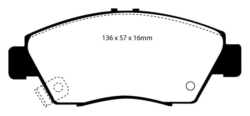 Plaquettes de frein avant EBC 12 Acura ILX 1.5 Hybrid Redstuff