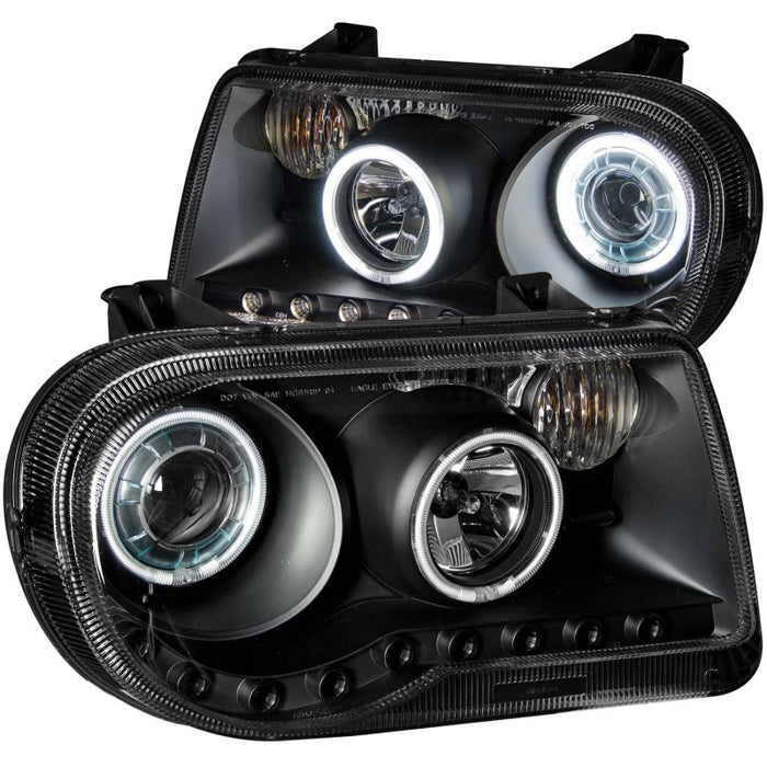 Phares de projecteur ANZO 2005-2010 Chrysler 300C avec halo noir (CCFL) G2