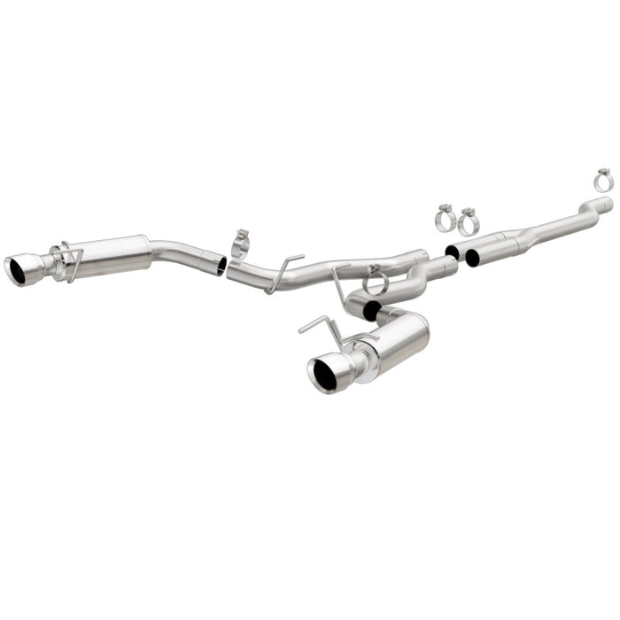 MagnaFlow Cat Back, SS, 2,5 po, compétition, double polissage fractionné, embouts de 4,5 po, Ford Mustang Ecoboost 2015