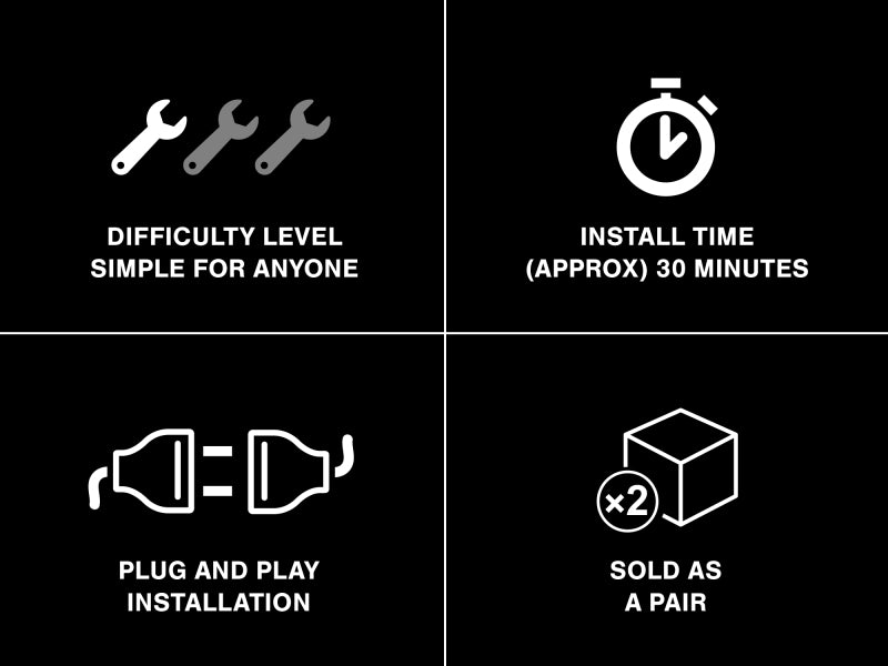 Feux arrière à LED Raxiom 15-22 Ford Mustang Halo - Boîtier noir brillant (lentille fumée)