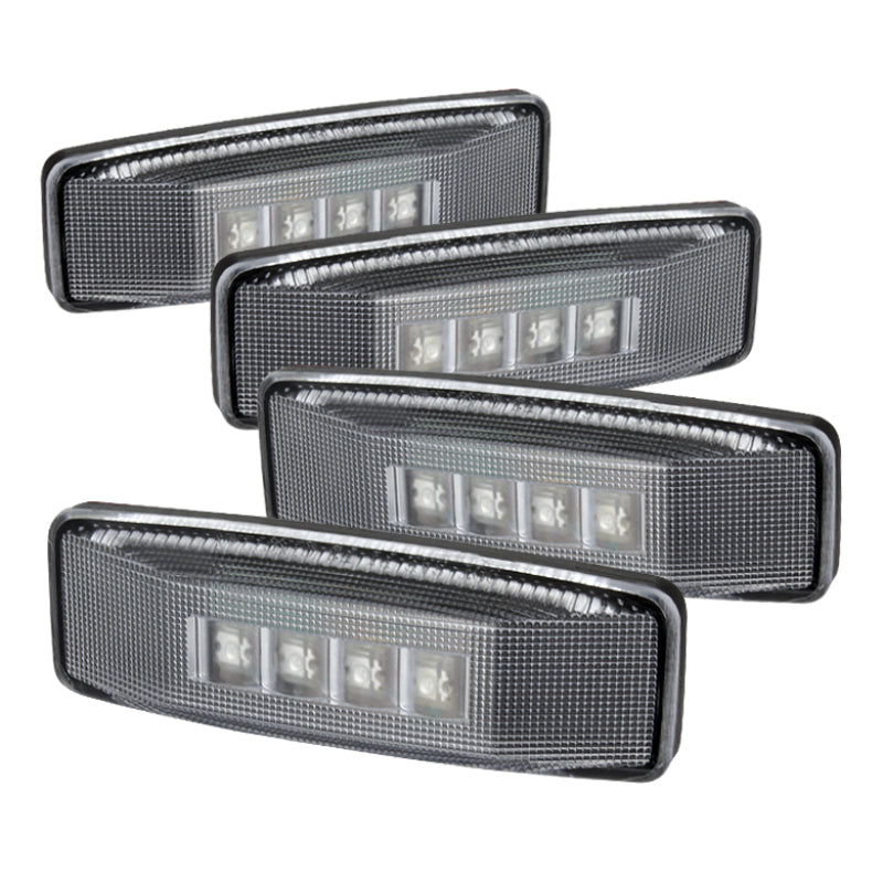 xTune Dodge Ram 94-02 Dually 2 Red LED+2 Amber LED Fender Lights 4pcs Clear ACC-LED-DR94-FE-C