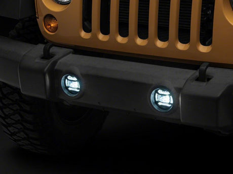 Feux antibrouillard à DEL Raxiom 07-18 Jeep Wrangler JK Axial Series 4 pouces - Transparent