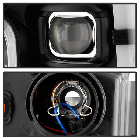 Phares de projecteur Spyder Ford F-250/F-350/F450 Super Duty 17-18 Noir PRO-YD-FS17-SBSEQ-BK