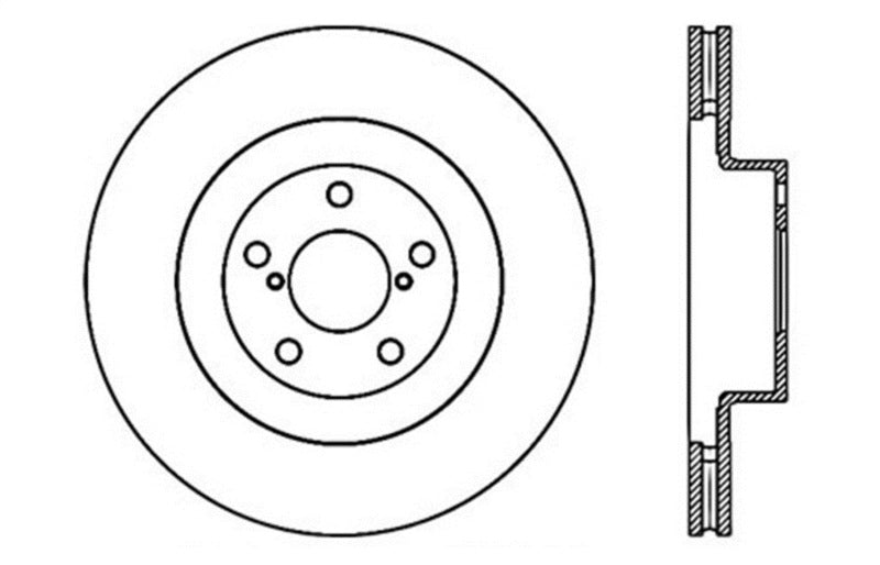 Rotor avant droit percé StopTech 02-10 WRX