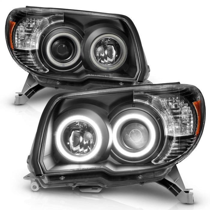 Phares de projecteur ANZO 2006-2009 Toyota 4Runner avec halo noir