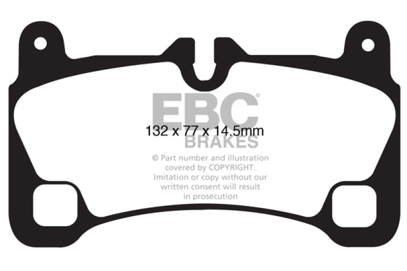 Plaquettes de frein arrière EBC 08 Porsche Cayenne 4.8 Turbo Bluestuff