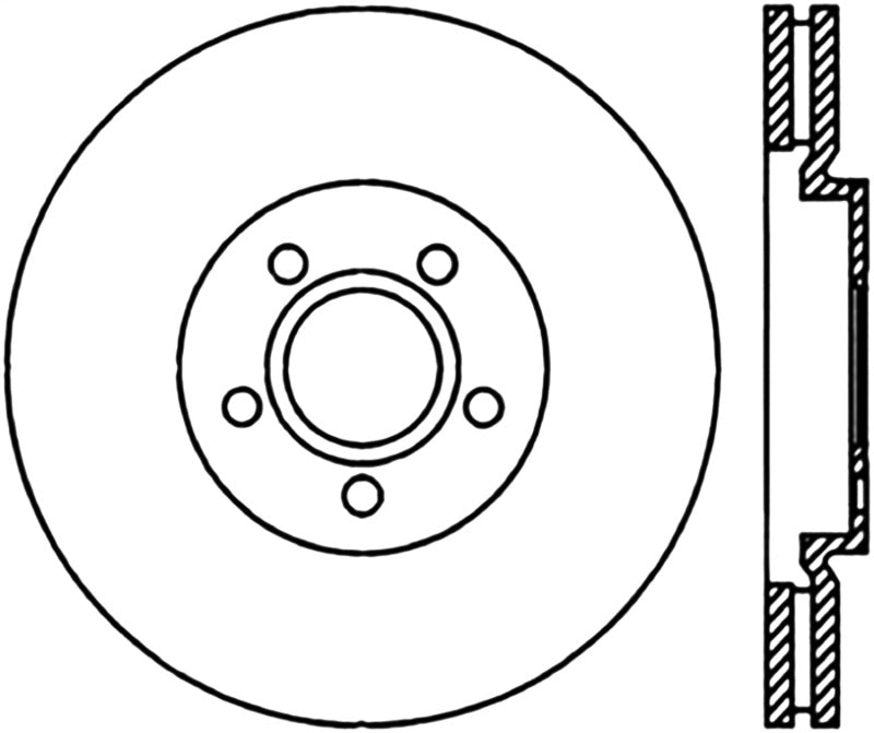 Rotor avant gauche rainuré et percé StopTech 03-09 Chrysler PTCruiser Tur / 03-05 Dodge Neon SRT-4