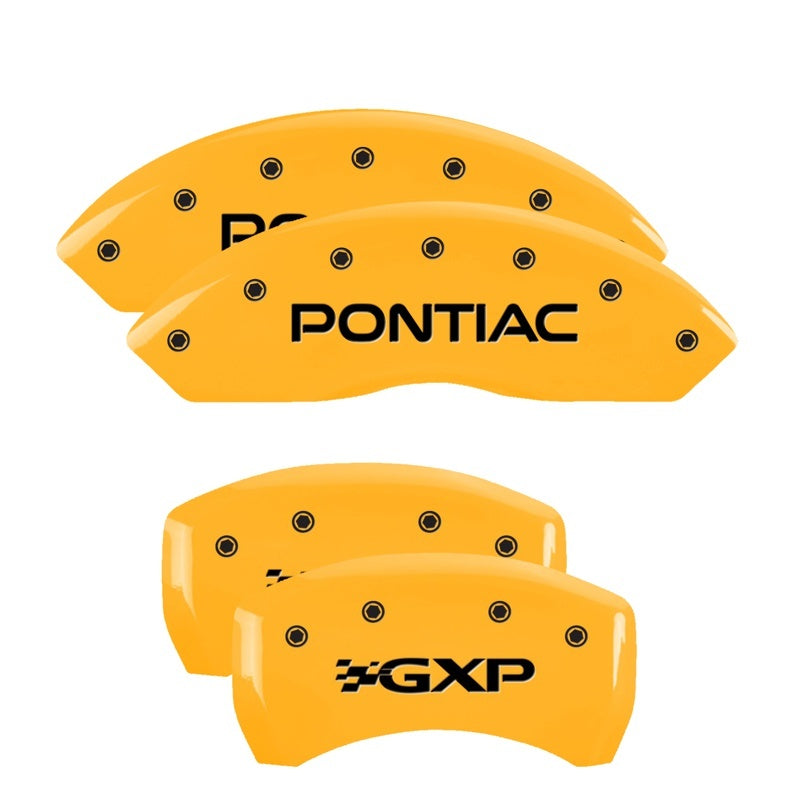 MGP 4 Caliper Covers Engraved Front Pontiac Rear Gxp Yellow Finish Black Char 2007 Pontiac Solstice