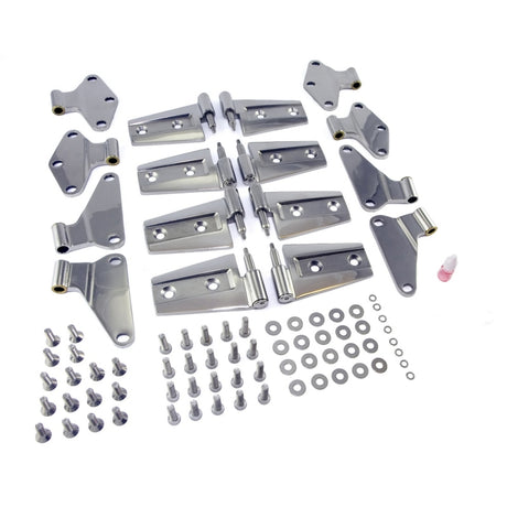 Kit de charnières de porte en acier inoxydable pour Jeep Wrangler JKU 07-18 Rugged Ridge