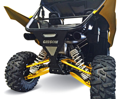 Échappement double Gibson 16-17 Yamaha YXZ1000R Base 2,25 pouces - Céramique noire