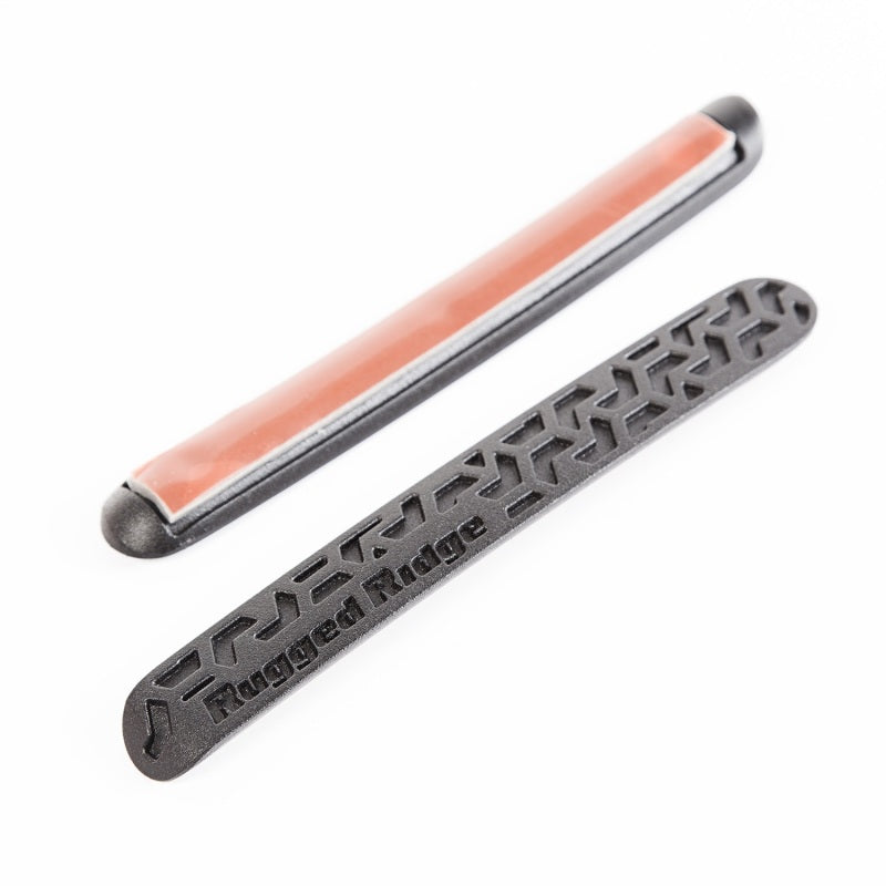 Inserts de poignée de porte Rugged Ridge Elite, bande de roulement noire, 2 portes 07-18 Jeep Wrangler JK